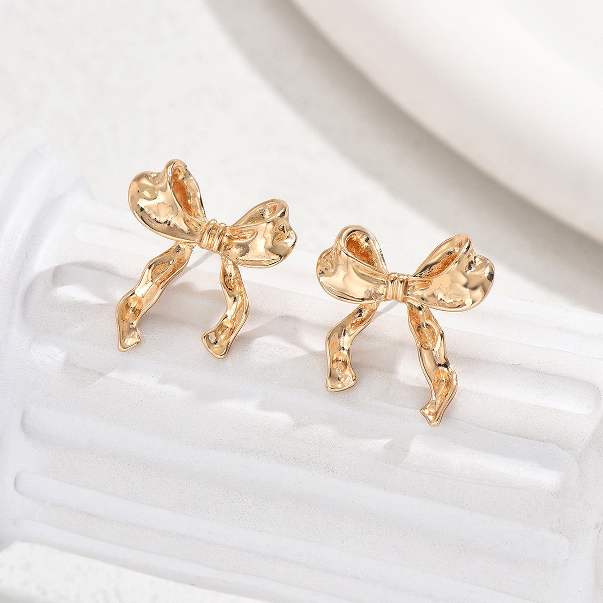Sculptural Bow Stud Earrings