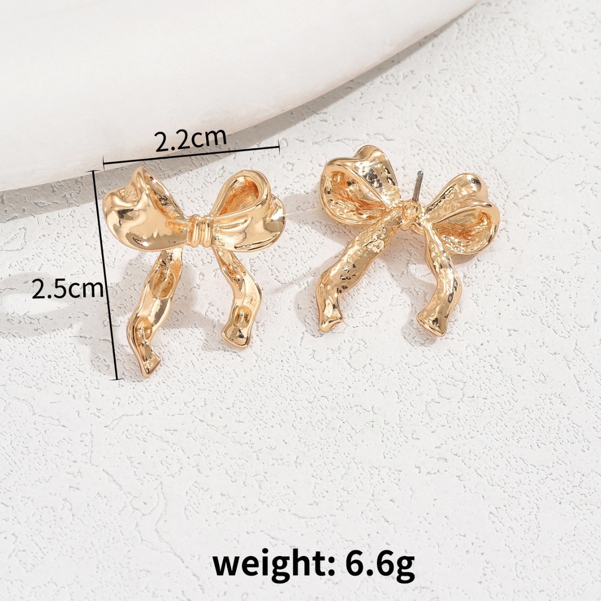Sculptural Bow Stud Earrings