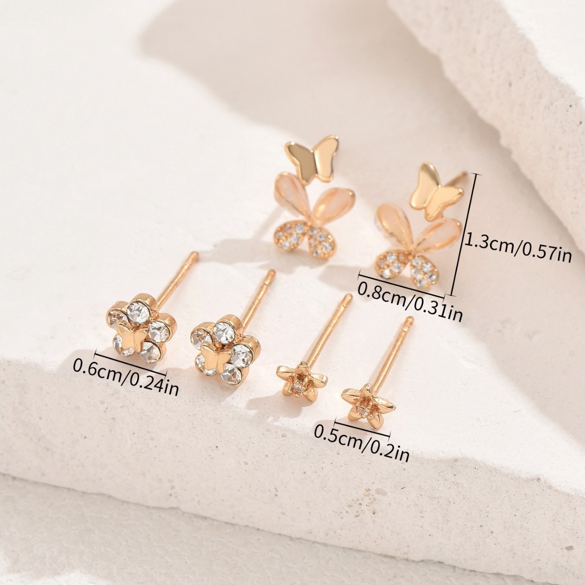 Floral Mini Stud Earring Set