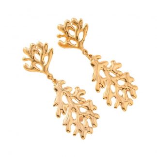 Textured Gold-Tone Statement Earrings