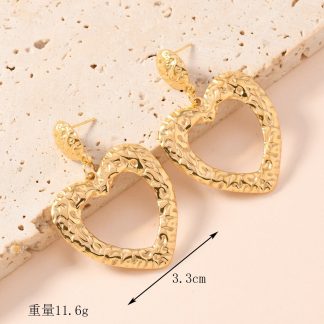 Textured Gold-Tone Statement Earrings - alternate view