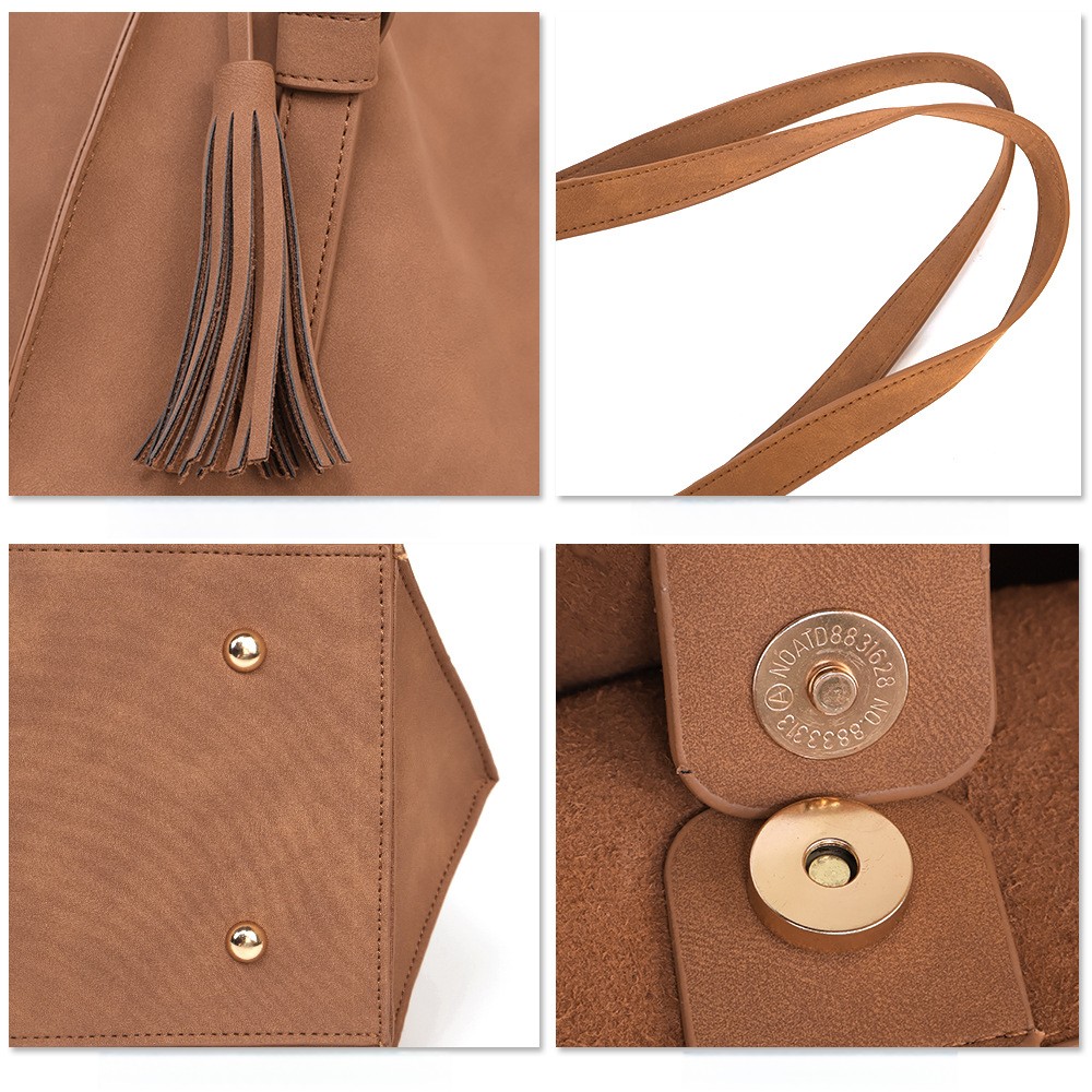 Soft Tassel Carryall Tote