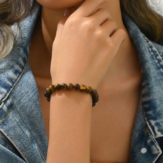 Brown-Tone Bead Bracelet