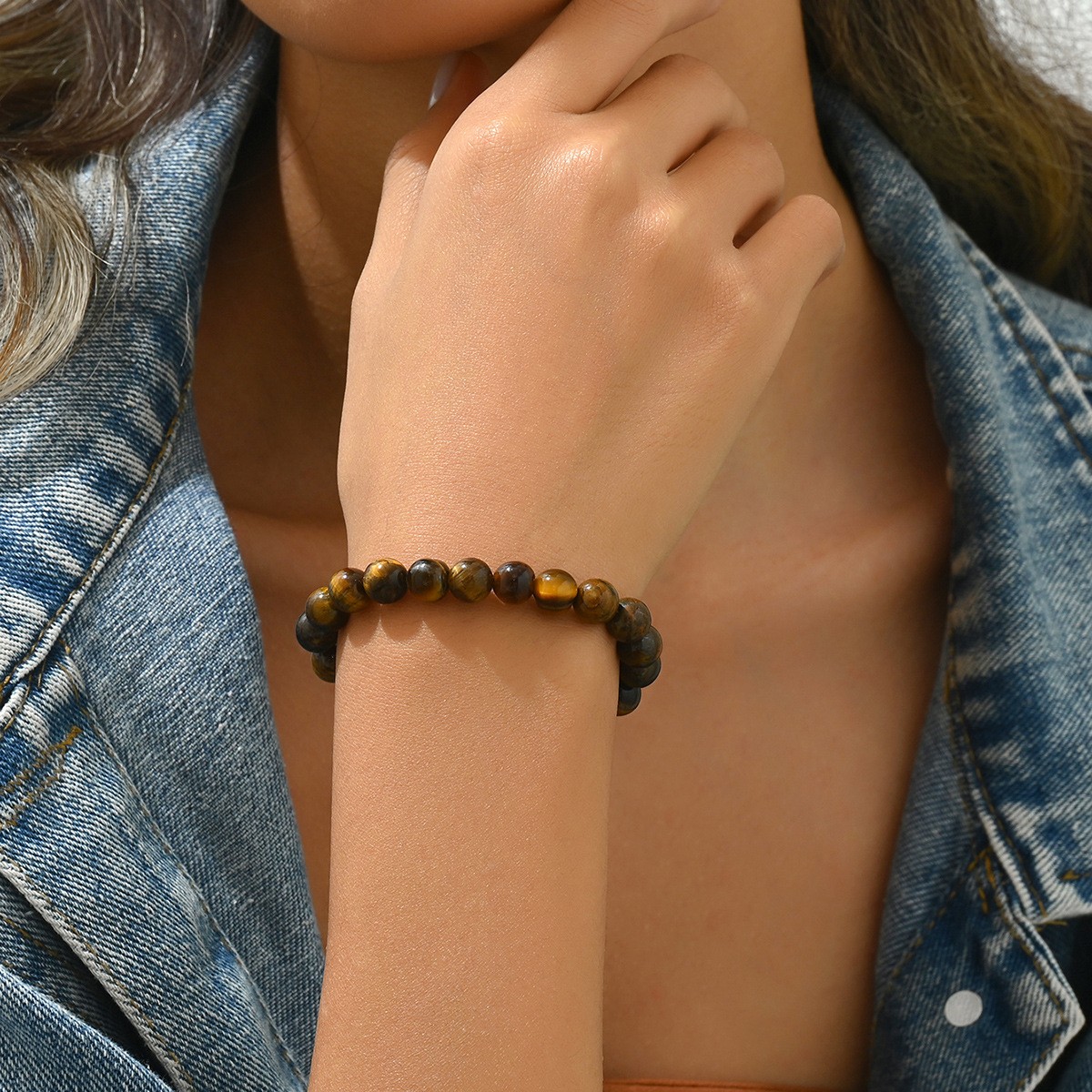 Brown-Tone Bead Bracelet