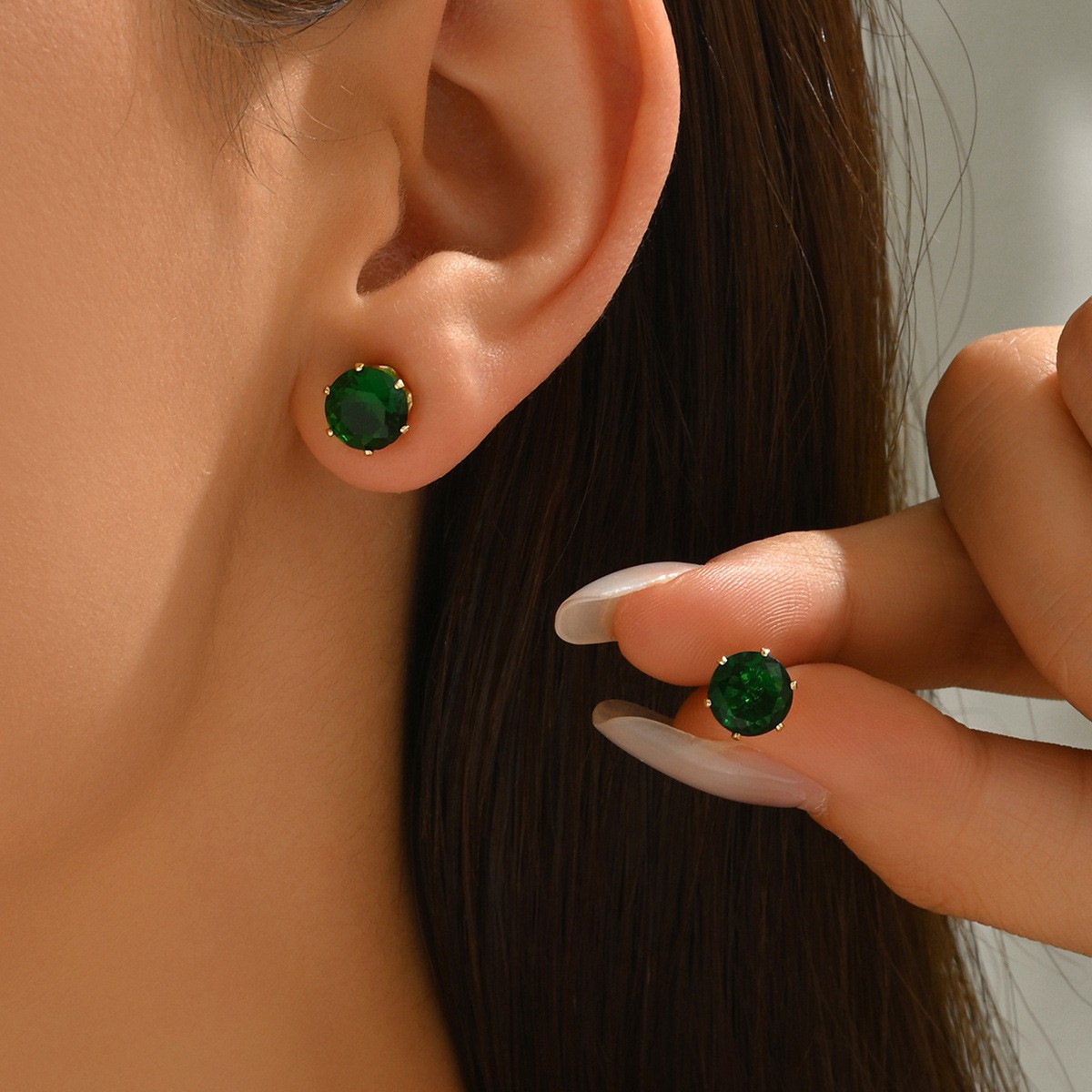 Colorful Crystal-Accent Stud Earring Box Set