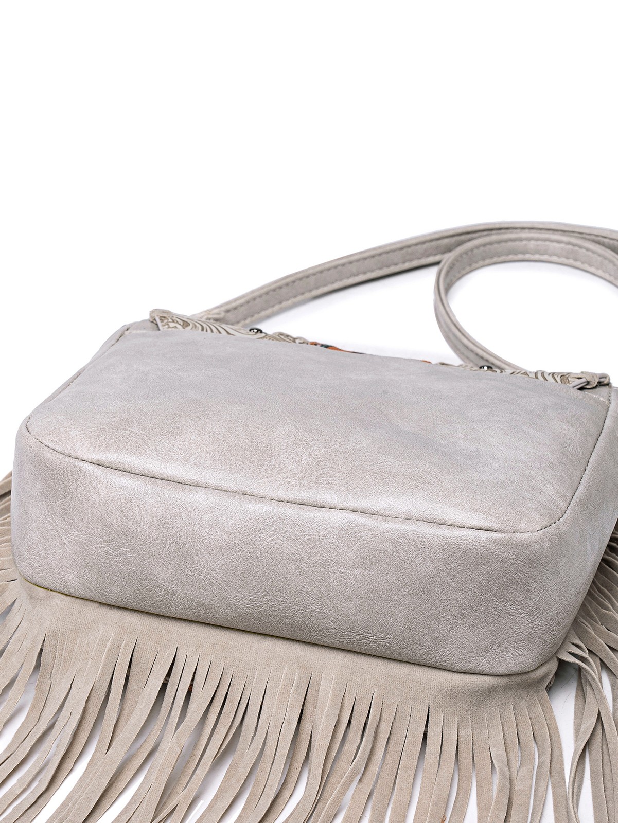 Geometric Fringe Crossbody Bag