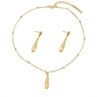 Teardrop Necklace and Earrings Set - alternate view